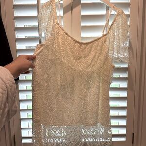 Walmart 2x-3X top. White lace knit blouse gorgeous. New